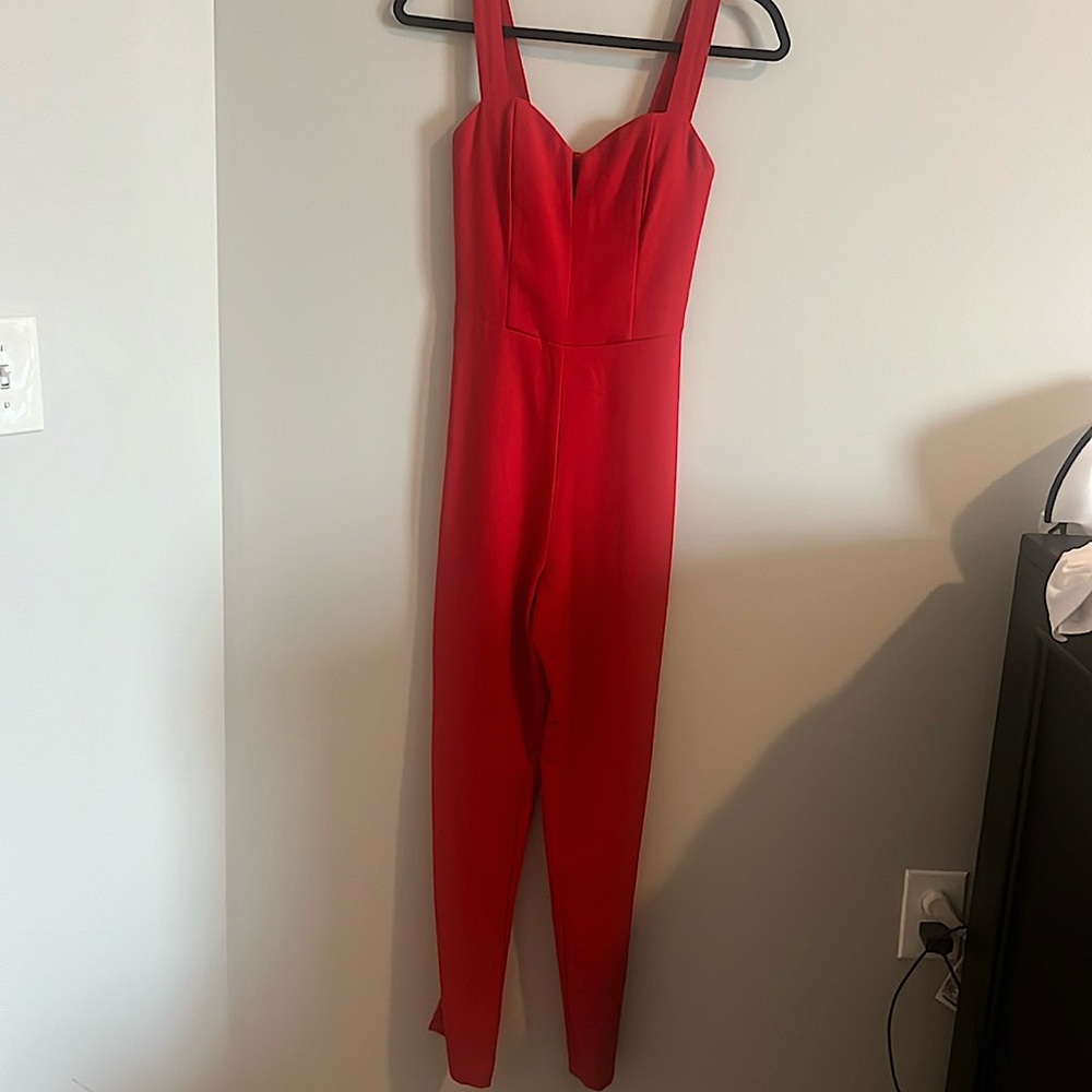 H&M red jumpsuit
